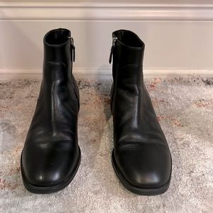 L.K. Bennett black leather ankle boots size 39